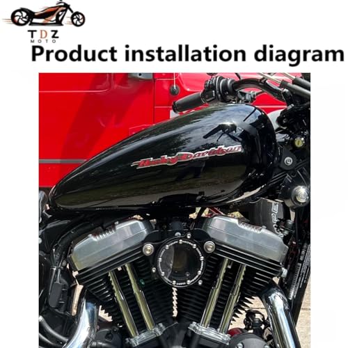 Image of TDZ 2PC Motorcycle Air Cleaner Intake Filter Kit for Harley Sportster XL883 XL1200 2004-2015 (1style)
