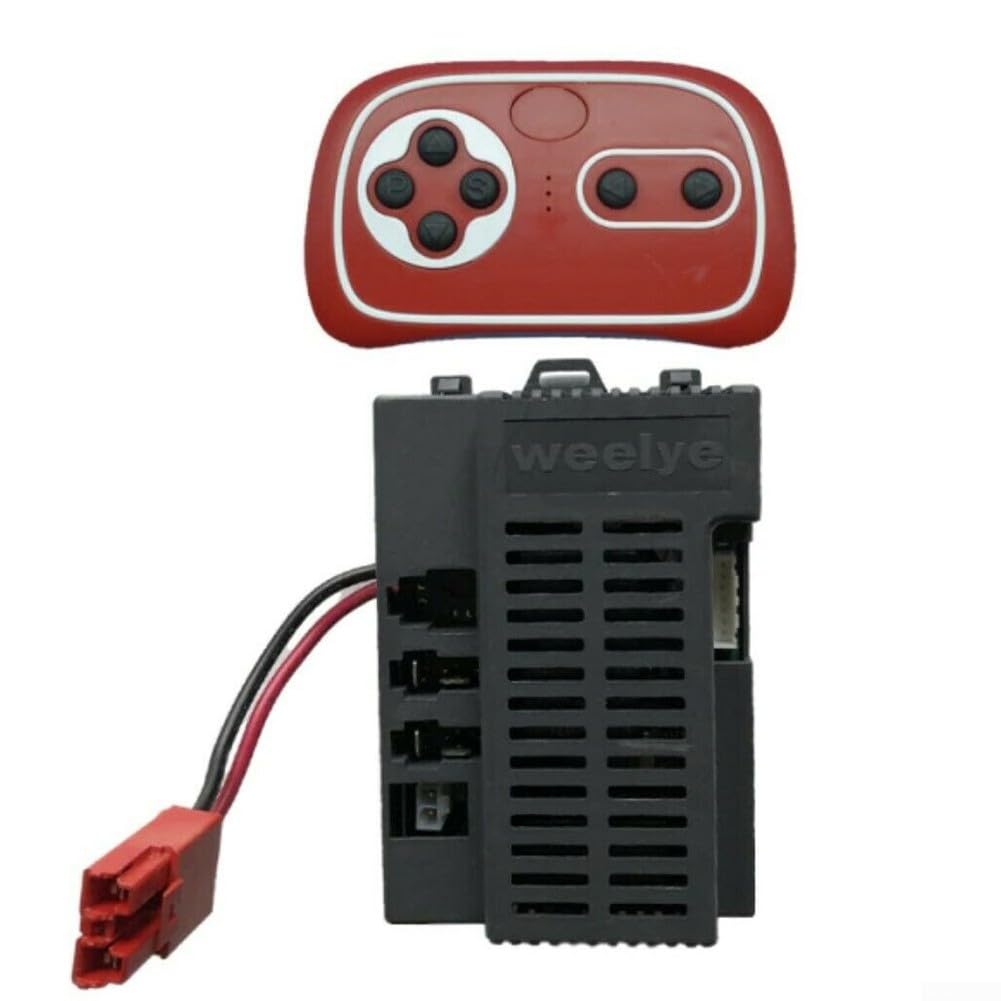 Fernbedienung und Empfänger für Weelye Elektrokinderauto, RX7 RX13 RX18 für RX30 RX37 Modellen, 2.4GHz Steuerbox Set für Spielzeugauto Reparatur, 1 PCS(RX37 12V Berica Full set)