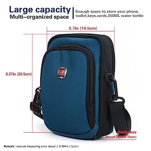 Image of Unisex Casual Fashion Multifunctional Mini Shoulder Bag Crossbody Bag Travel Passport Wallet Bag
