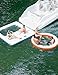 PeakPersuit Round 8x8FT Inflatable Floating Dock, Floating Dock Water Platform With Mesh Swim Area,Non-Slip EVA Platform and Rope Ladder,Boats,Pool,Lake,Beach,Ocean