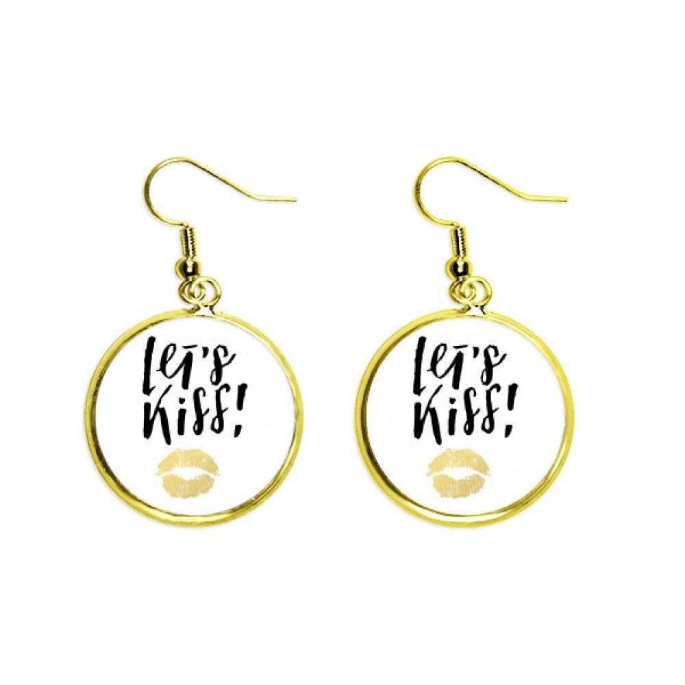 Golden Drop Earring estilo handwrite ideal para mujer 2