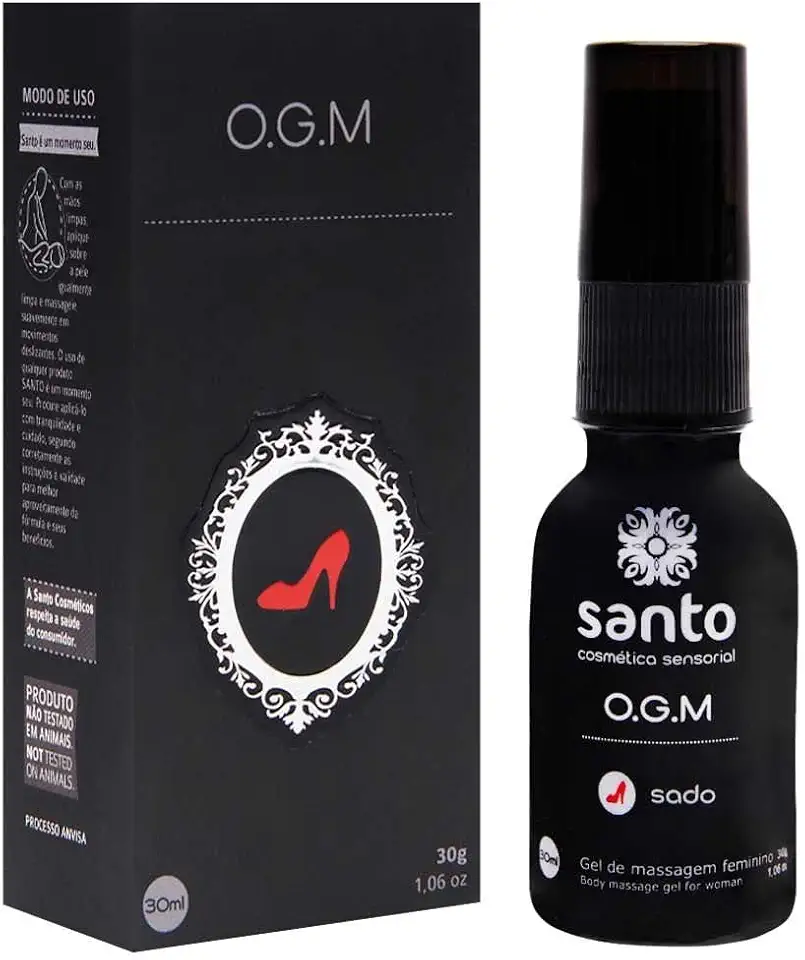 O.G.M Linha Sado Excitante Feminino 30g Santo Gel Potencializador de Sensações com Efeito de Aquecimento Sexshop Vegano