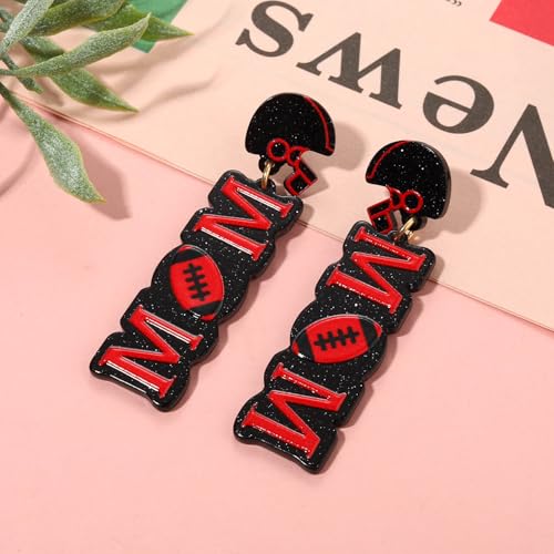 Game Day Earrings for Women Football Mom Accessories Football Helmet Earrings Sport Drop Dangle Earrings Game Day Outfits Accessories Party Favor Gifts4