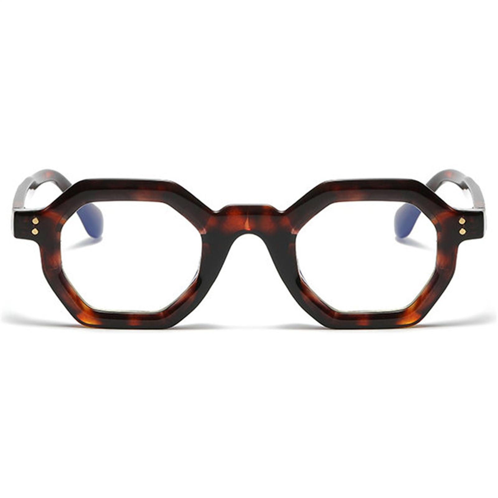 helena Retro Polygon Round Design Reading Glasses For Men Women Blue Light Blocking Computer Readers UV400