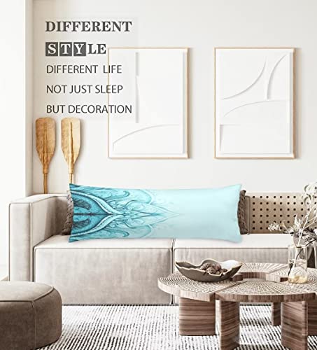 Mandala Body Pillow Cover Retro Floral Mandala Compass Medallion Bohemian Long Pillow Case Protector With Zipper Decorative Cushion Large Pillowcases For Bedroom,Sofa,Couch,Home Gifts 20"X54",Boho #TOP1