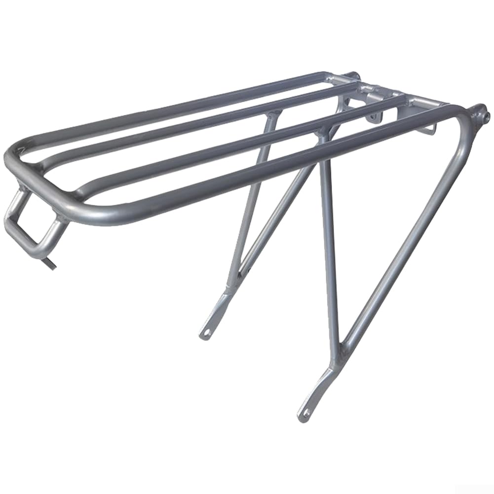 Estante trasero de aleación de aluminio, para bicicleta plegable de 16 pulgadas con espacio abierto 349 de 112 mm, compatible con, portador de carga ligero con agujeros de montaje