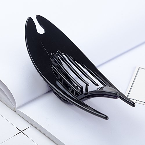 Prettyou Handmade Celluloid French Design Tortoise Shell Barrettes Side-Slide Opening Duck Luxury Fashion Accessories Hair Clip Claw For Women (A) #TOP3