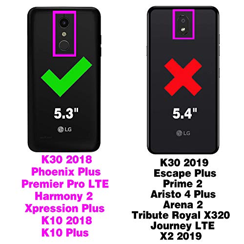 Elisorli Compatible With Lg K30 2018/Premier Pro Lte/Phoenix Plus/Harmony 2/K10/K11/Xpression Case Rugged Thin Cell Anti-Slip Fit Rubber Tpu Mobile Phone Cover For Lgk30 K 30 30K Lmx410 Women Black #TOP1