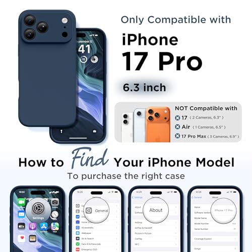 Image of GolbinBox Magnetic for iPhone 17 Pro Case, Silicone Cover, Ocean Blue