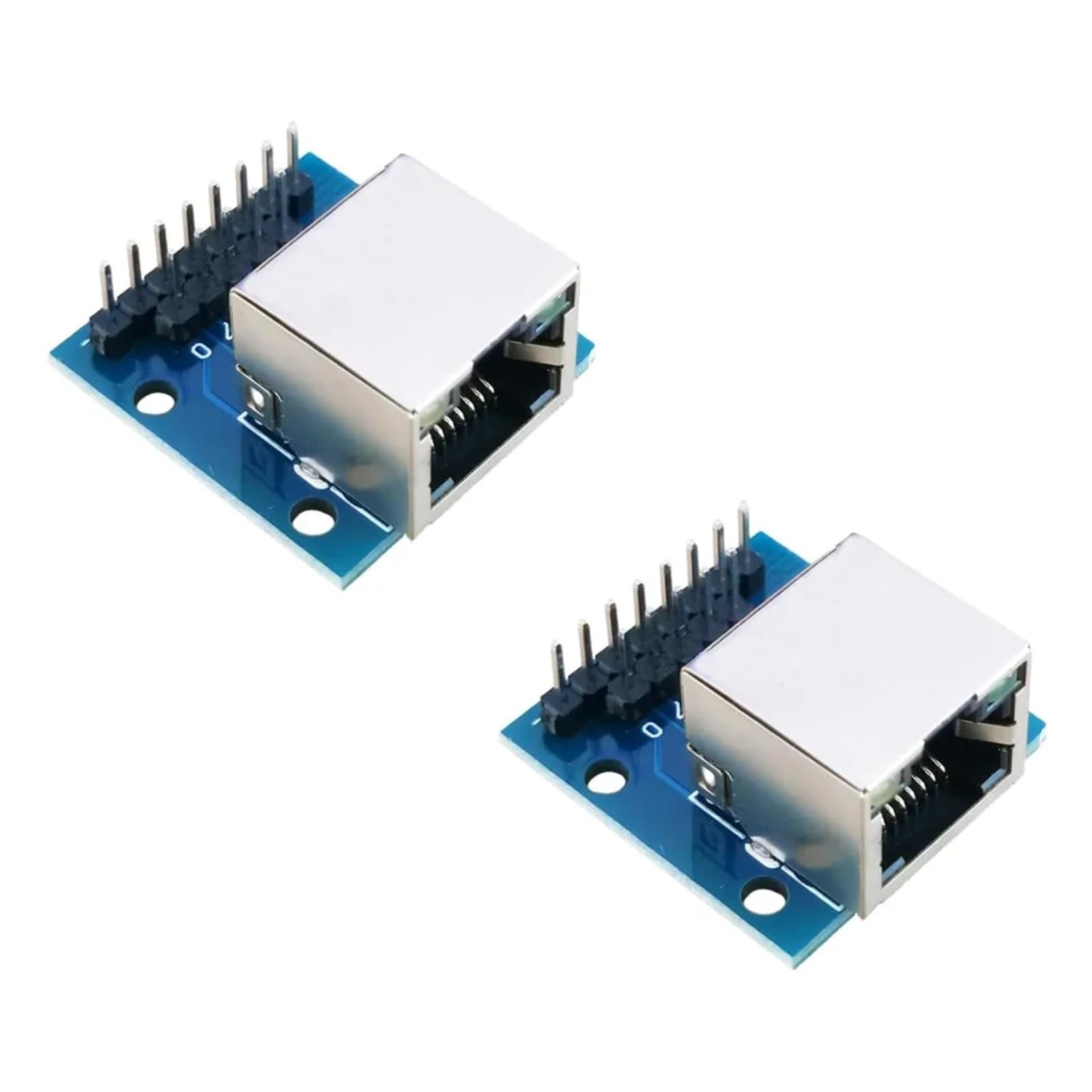 2/5 szt. płyta rozdzielcza RJ45 ze światłami LED 8P8C żeńskie gniazdo adapter adapter test z nagłówkami pinowymi (2 szt.)