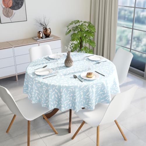 Image of Encasa XO Dining Table Cloth 4 Seater, Printed Tablecloth 57 inch Round