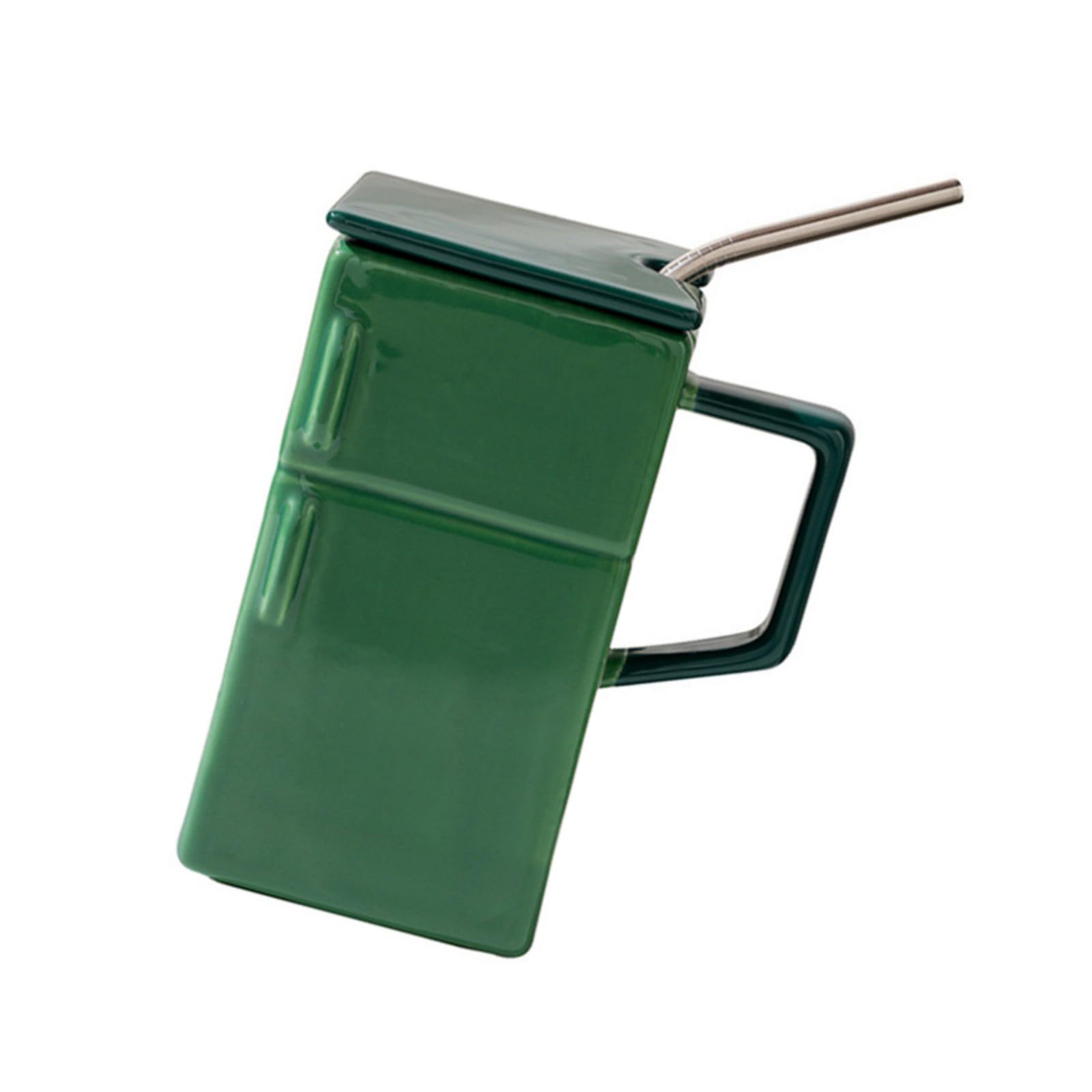 Tfaoys Green Creative Crafted Ceramic Drinking Mug Strong And Dishwasher Safe For Adults Safe Kitchenware Mug