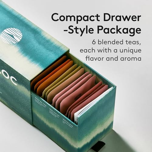 Image of OSULLOC TEA EDITION ISLAND (18 Count, 6 Flavors x 3 ea), Premium Tea Sampler Gift Set, Assorted Variety Handcrafted Pyramid Infuser Bags