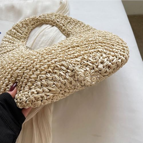 Bolso Tote tejido de paja para verano miniatura 2