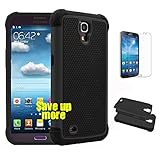 Galaxy Mega 6.3 I9200 Case, [Non-Slip] [Slim Perfect-Fit] [Drop Protection] [Shock-Absorption] [Impact Resistant] Hybrid Dual Layer Mega 6.3 Case, [Hard Plastic with TPU/ Soft Silicone] Protective Case Rubber Bumper Slim Cover Case for Samsung Galaxy Mega 6.3 I9200 + Screen Protector (Black)