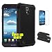 Galaxy Mega 6.3 I9200 Case, [Non-Slip] [Slim Perfect-Fit] [Drop Protection] [Shock-Absorption] [Impact Resistant] Hybrid Dual Layer Mega 6.3 Case, [Hard Plastic with TPU/ Soft Silicone] Protective Case Rubber Bumper Slim Cover Case for Samsung Galaxy Mega 6.3 I9200 + Screen Protector (Black)