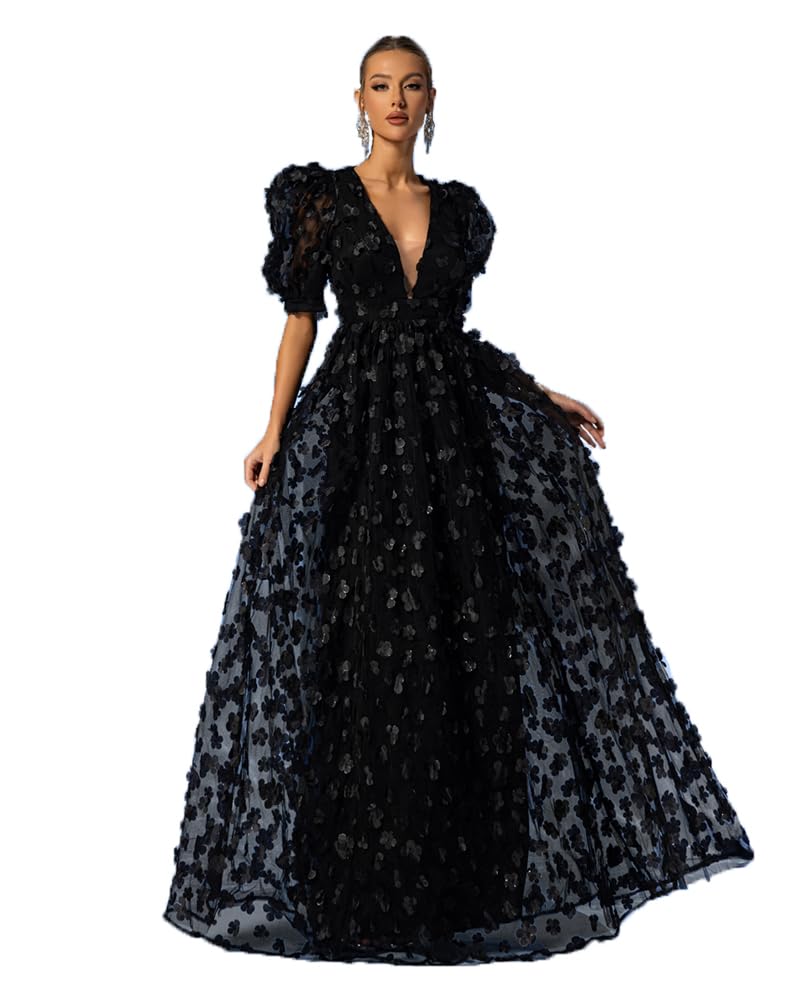 Giffniseti Floral Tulle Prom Dress