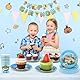 Hmfmdy Tier Partygeschirr Set, 40 Stück Capybara Party Deko, Geburtstag Geschirr Kit Mit Pappteller Becher Servietten, Party Geschirr Supplies für Mädchen, Junge, Babyparty 10 Gäste