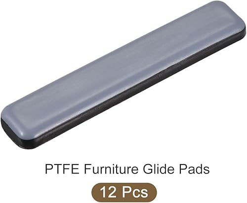 Miniatura 5 de METALLIXITY Deslizadores deslizantes para muebles de PTFE (2.953 x 0.591 in), 12 unidades, almohadillas protectoras de suelo autoadhesivas