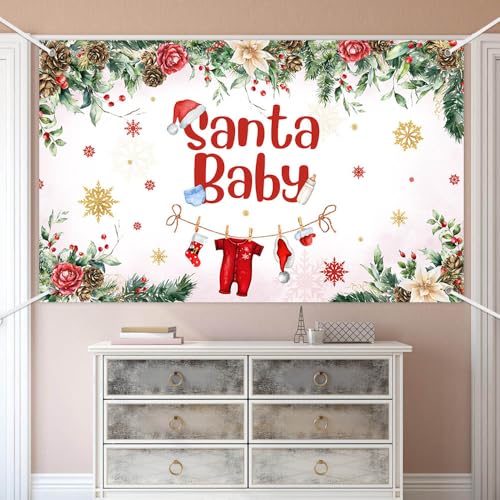 Fournitures de fête prénatale avec arrière-plan sapin de Noël et flocon