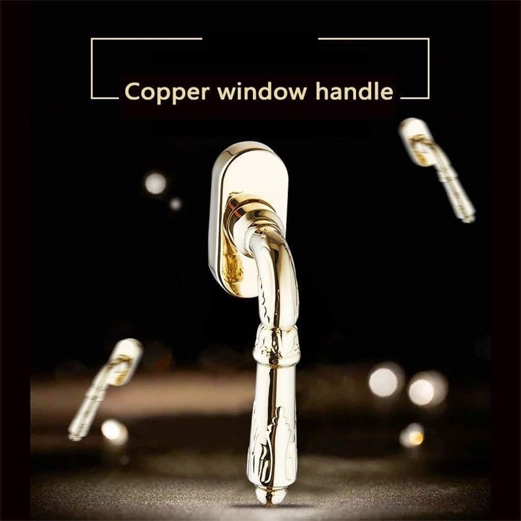 Window Handle, 6PCS Door and Window Knob Handle, Pure Copper Plating Polishing Swinging Window Hardware Door and Window Handle (Color : B) (Color : E) (Color : B) (Color : D)
