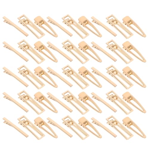 Pinces à cheveux en métal fini doré de 6 cm pour accessoires de coiffure durables