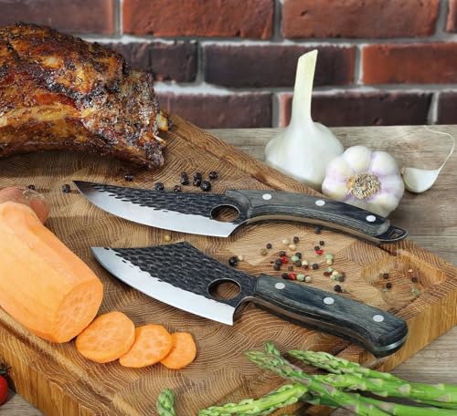 Zassenhaus Kochmesser RANGER 15 cm | handgefertigter Klingenstahl mit Loch | Griff aus Pakkaholz | mit Lederscheide | für die Küche oder als Outdoor Kochmesser | Ausbeinmesser | Hackmesser, 070866