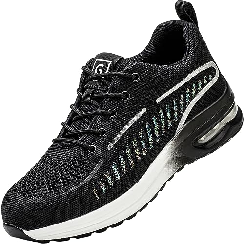 YEKOYIOO Arbeitsschuhe Herren Damen Bequem Stahlkappenschuhe Leichte...