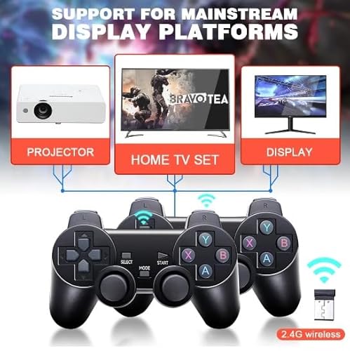 Game Stick 4k X2 64GB 30K+ Jogos Super Nintendo, Play 1, PSP, Atari, Game Boy e outros