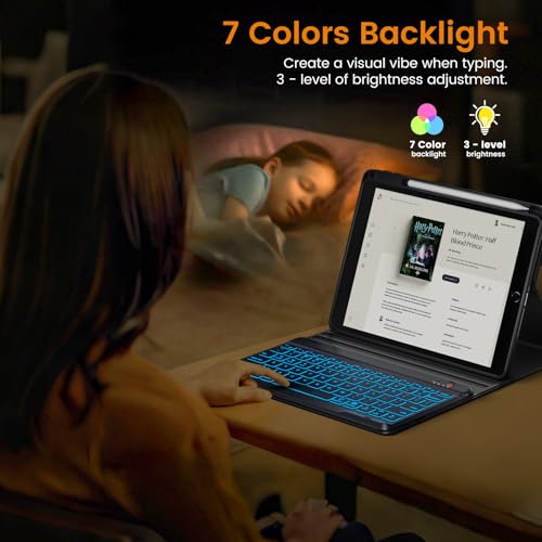 Image of Keyboard Case for iPad 10th Generation 2022 & A16 11th Generation 2025, 10.9 /11 Inch Detachable Wireless Keyboard Cover with Pencil Holder, 360 Rotatable, Folio Protective Case for iPad 11th /10th Gen