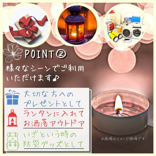 HIDERME ティーライトキャンドル ろうそく アルミカップ 無香料 円形 (White) 50個入り×2ケース [2]