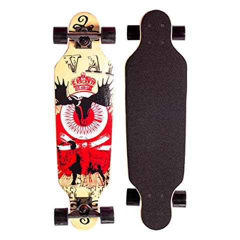 Sumeber Longboard Skateboard 31 Zoll for Anfänger Twin Tip Street Long Board Komplettes Drop-Through Freeride Skating Cruiser Boards Cover
