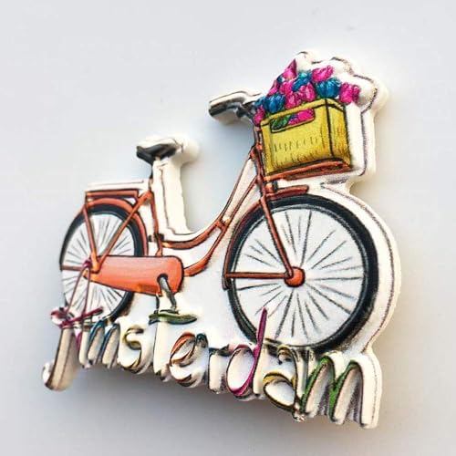 Imán decorativo triangular de bicicleta 3D Hengkaising miniatura 4
