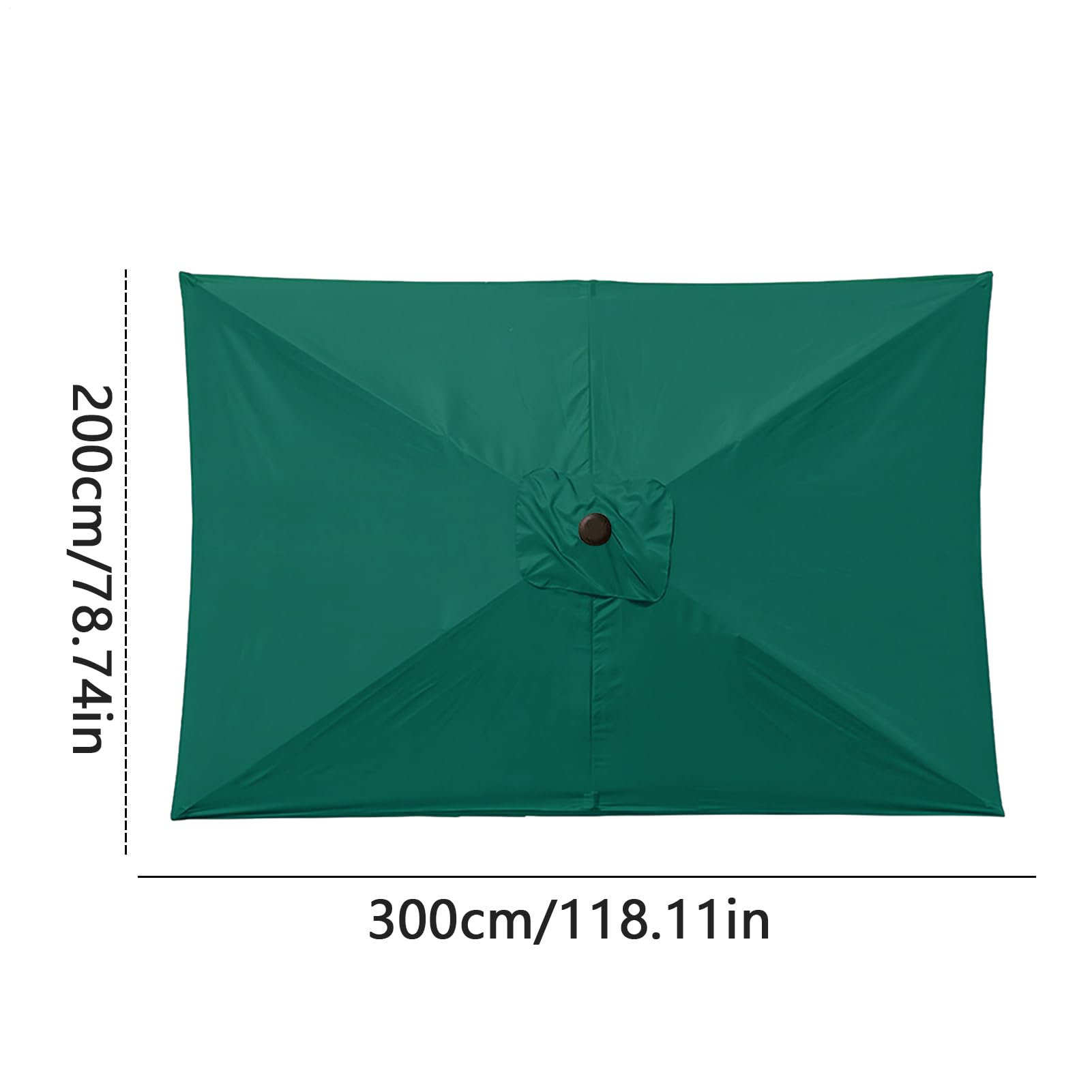 Toile de rechange rectangulaire pour parasol de jardin, 200 x 300 cm, résistante et imperméable