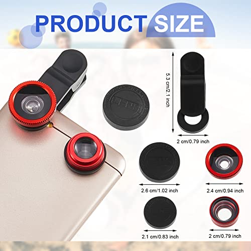 Flutesan 2 Pack Universal 3 in 1 Camera Lens Kit Phone Camera Shot Clip Fisheye Macro Wide Angle Lens Cell Phone Shot Attachments Compatible with Most Smartphones for Video, Live Show, Vlog - Image 3