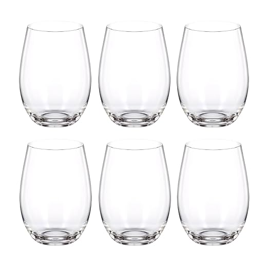 Jogo com 6 Copos de Vidro Balão 470ml Design Elegante e Resistente Ideal para Suco Água Refrigerante Drinks e Café Transparente para Cozinha Bar e Restaurante