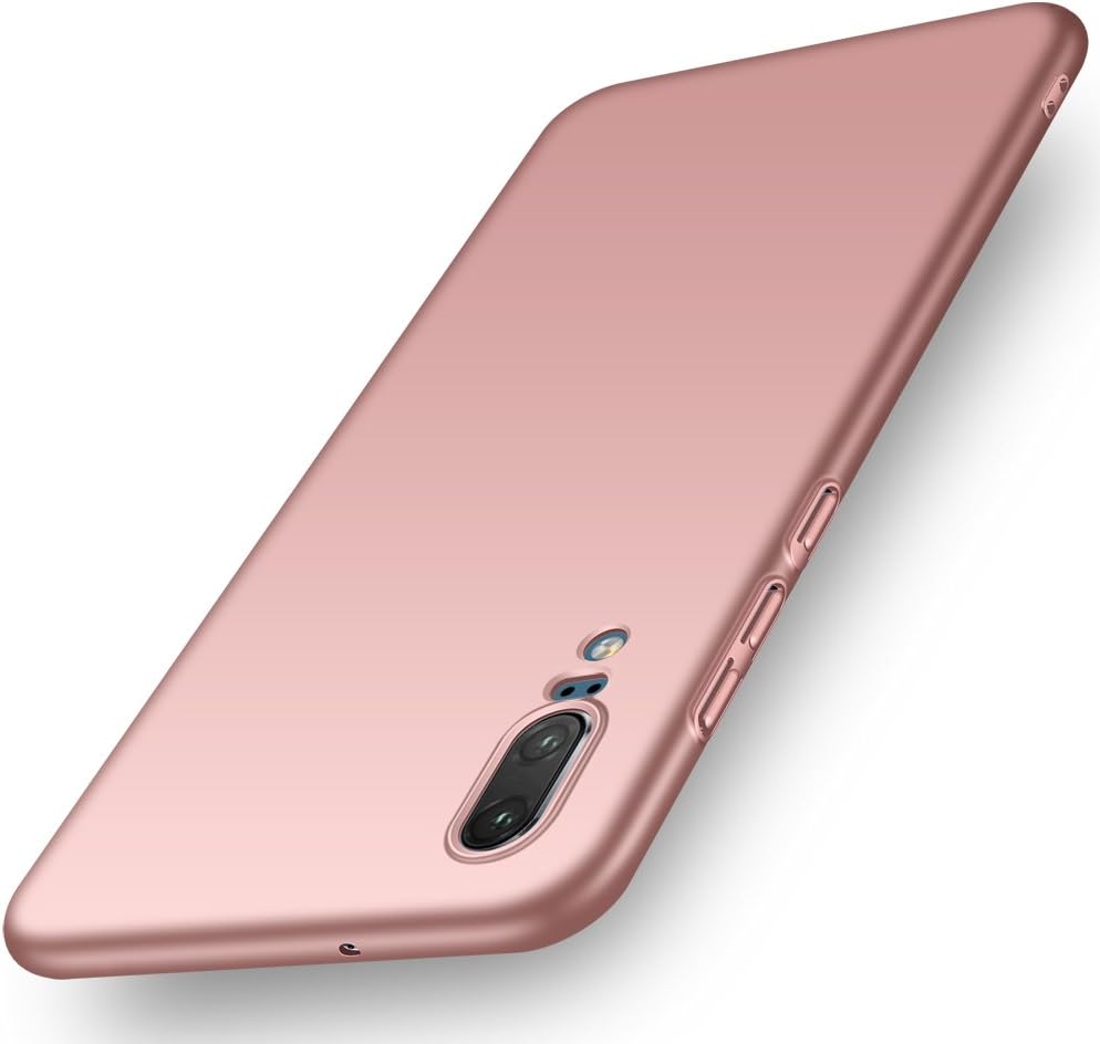 Huawei P20 Case, AILRINNI Slim Cover Matte Finish Coating Thin Phone Case Cover for Huawei P20 (2018) - Smooth Rose Gold
