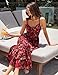 GRACE KARIN Womens Maxi Floral Sundresses Summer Beach Boho Dress Spaghetti Strap Dresses Casual Fashion Clothes with Pockets Black Red L