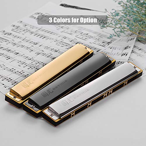 RuleaxAsi 28 Buraco Wide Range Gaita Chave de C Tremolo Harmonica Mouthorgan Instrumento de sopro pr