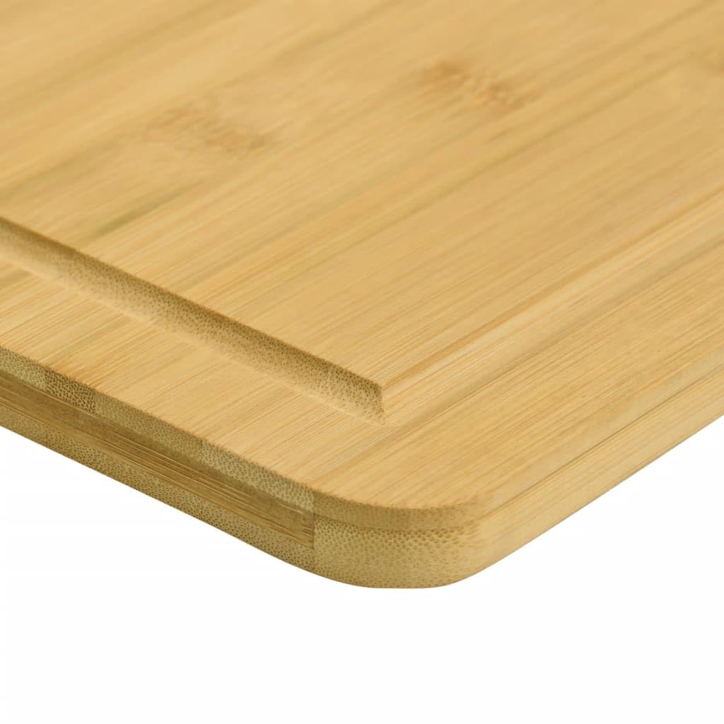 Planche à découper en bambou 40 x 60 x 1,5 cm avec rainure de jus, planche à découper et planche à fromage pour cuisine, barbecue, tapis antidérapant pour protection des couteaux