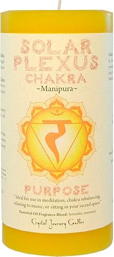 Miniatura 3 de Crystal Journey Velas de chakra pilar, paquete de 3 (sacro, plexo solar, raíz)