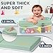 ACGROW Bath Kneeler and Elbow Rest Pad Set - Comfortable 1.5” Thick Baby Bath Kneeler Pads with Toys Organizer, Non-Slip Knee Arm Support Bathtub Mat, Quick-Drying Kneeling Pad for Baby Bath Time