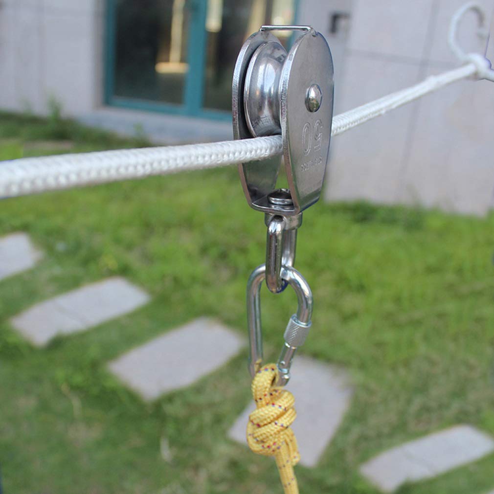 Corda di sicurezza per arrampicata su roccia, diametro 20 mm, resistente all'usura e durevole, con moschettoni per attività all'aperto, scappamento antincendio, paracadute e uso intensivo