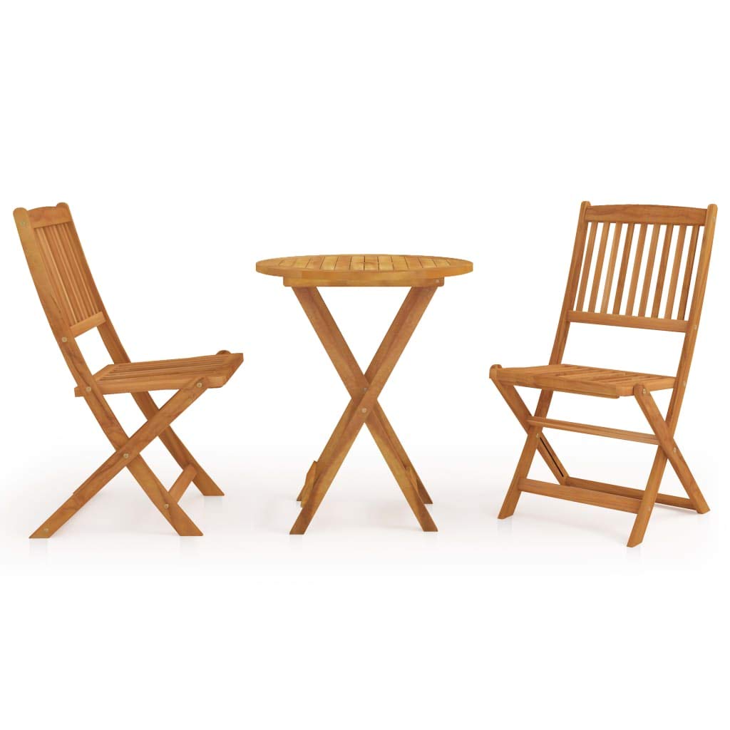 Ensemble de salle à manger de terrasse en acacia avec table et chaises d'extérieur