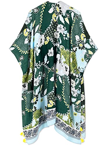 Image of Spicy Sandia Women's Oversized Boho Kimonos Lightweight Summer Cardigans | Cover ups for Beach Pool Swimwear, Vacation Outfits, Resort Wear, Country Concert Outfits, Hippie Clothes
