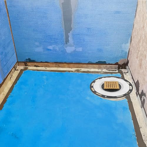 Square Shower Drain, 4-Inch Polished Gold Kit with Bonding Flange, Removable Stainless Steel Grate, Drain Key & Hair Strainer, Fits 2" & 3" Pipes for Tiled Floors by Kauwm - Used condition - Image 6