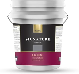 EVOLVE Signature Paint & Primer: Luxury Paint & Primer for Indoor & Outdoor Surfaces, Minimal Odor, Eggshell Sheen (Gunmetal Gray, 5 Gallon)