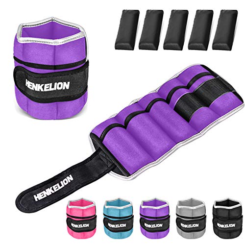 Henkelion 1 Pair 2 3 5 10 Lbs Adjustable Ankle Weights for Women ...