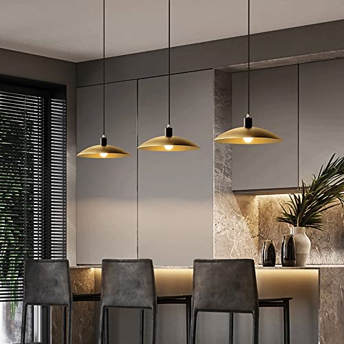 Lámpara de techo dorada E27 con diseño elegante en cobre para salón 6