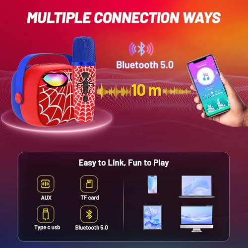 image for Innofans Mini Karaoke Machine for Kids Ages 3-12: Portable Bluetooth S